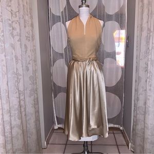 Cashmere Halter and Silk Wrap Skirt